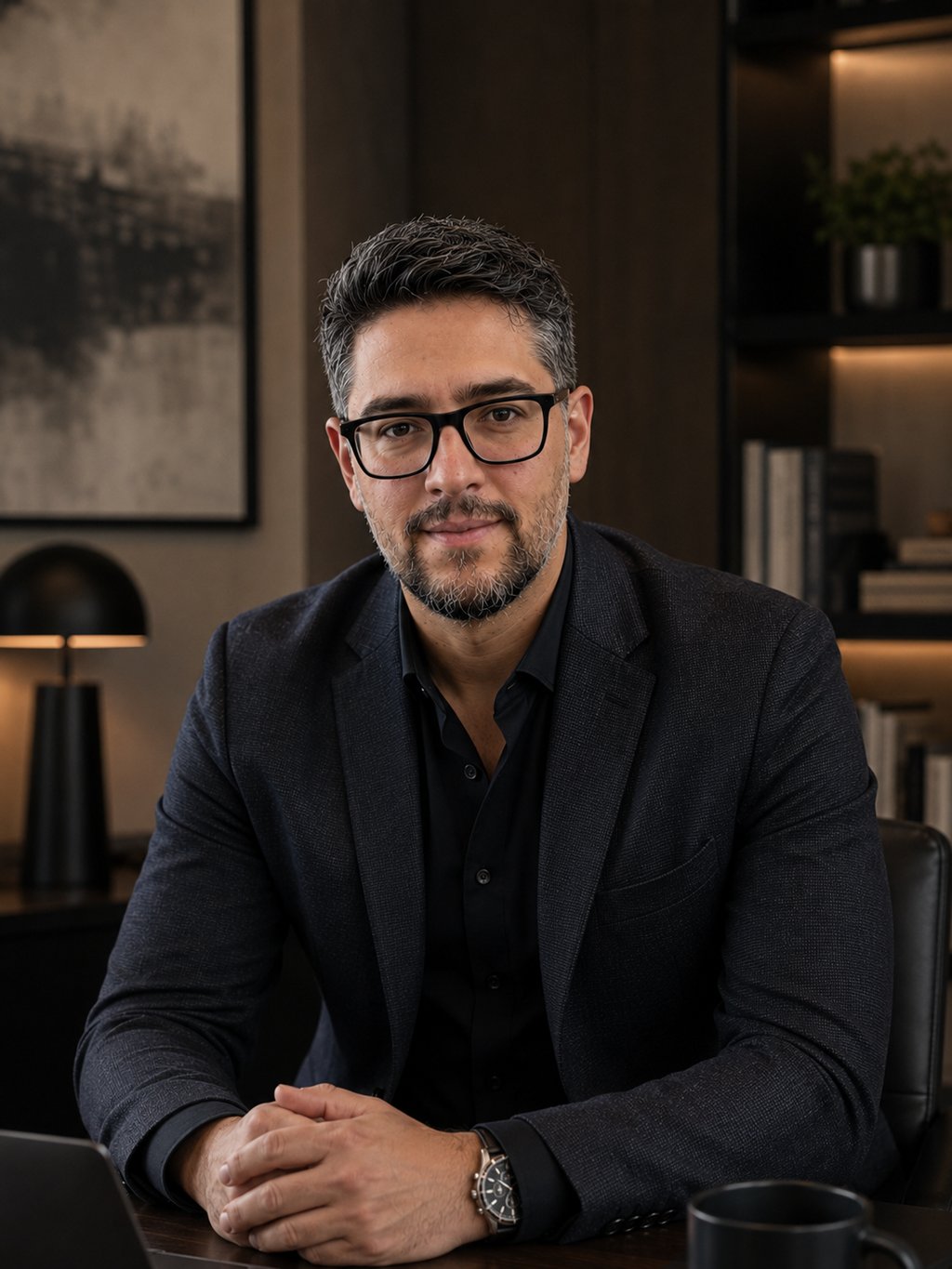 Ignacio del Hierro, retrato profesional en su despacho